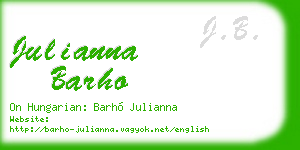 julianna barho business card